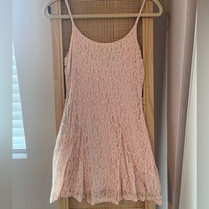 Forever 21 Blush Lace Mini Dress